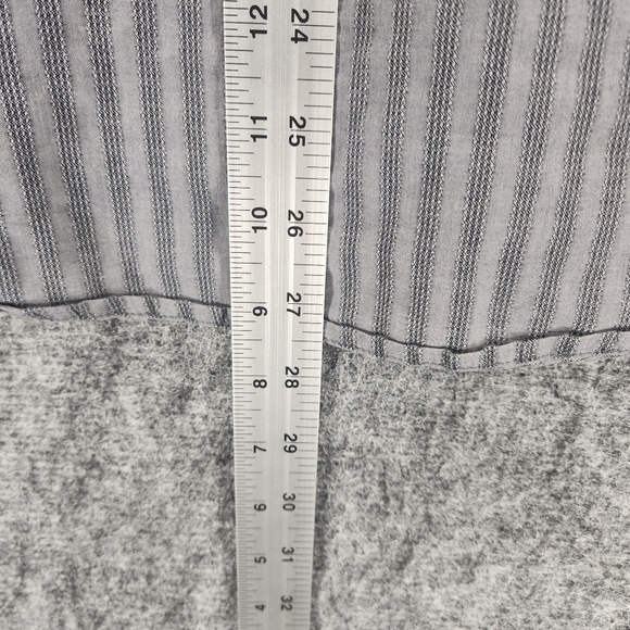 Buckle BKE Shirt Mens Medium Slim Fit Gray Black Striped Long Sleeve Button Up - Picture 8 of 10